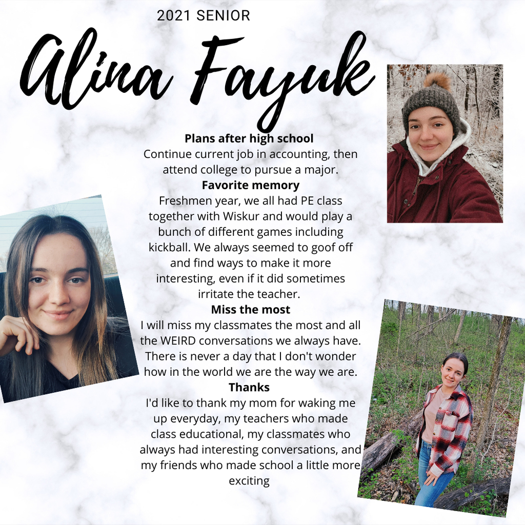 Senior Spotlight Alina Fayuk