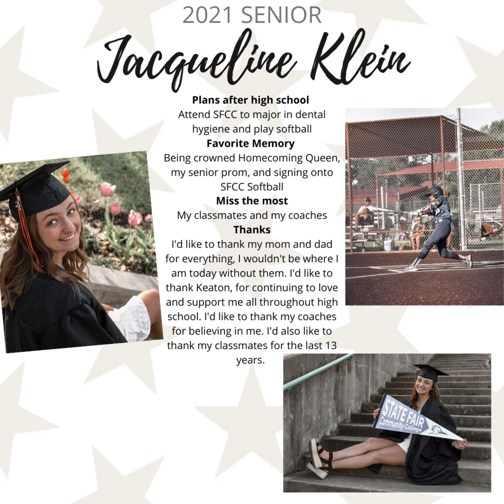 Senior Spotlight Jacqueline Klein